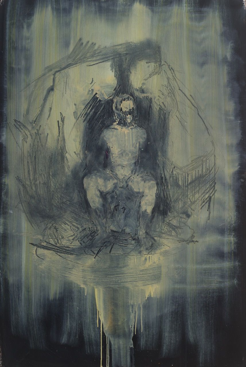 Archanděl, 2016, 103×149 cm, olej na papíře