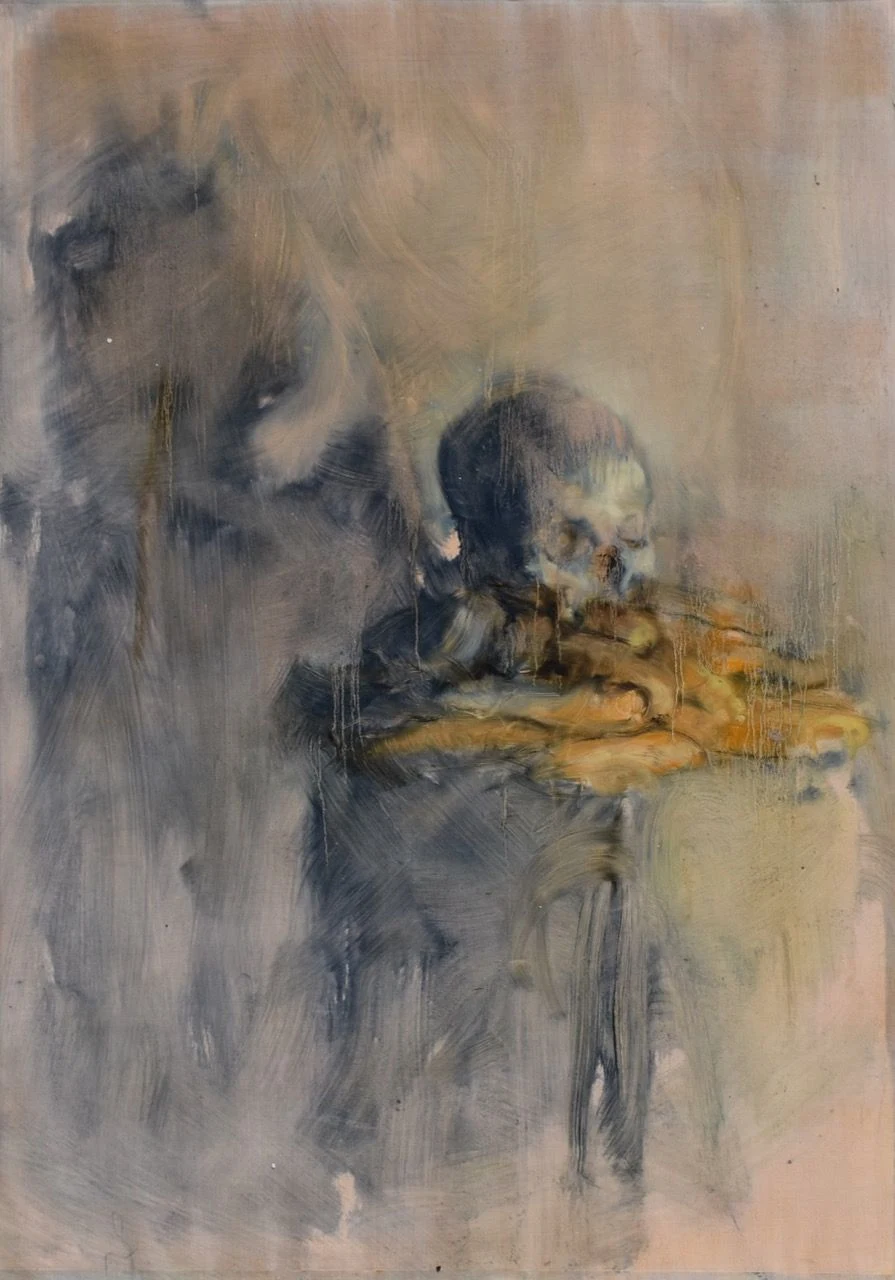 Autoportrét, 2018, 71×98 cm, olej na papíře