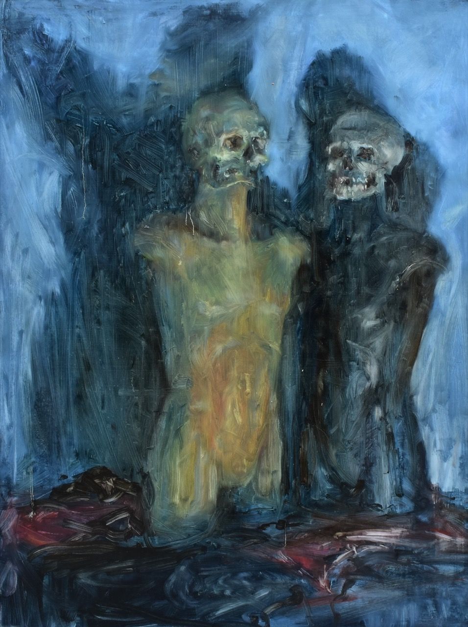 Barevná torza, 2020, 100×127 cm, olej na papíře