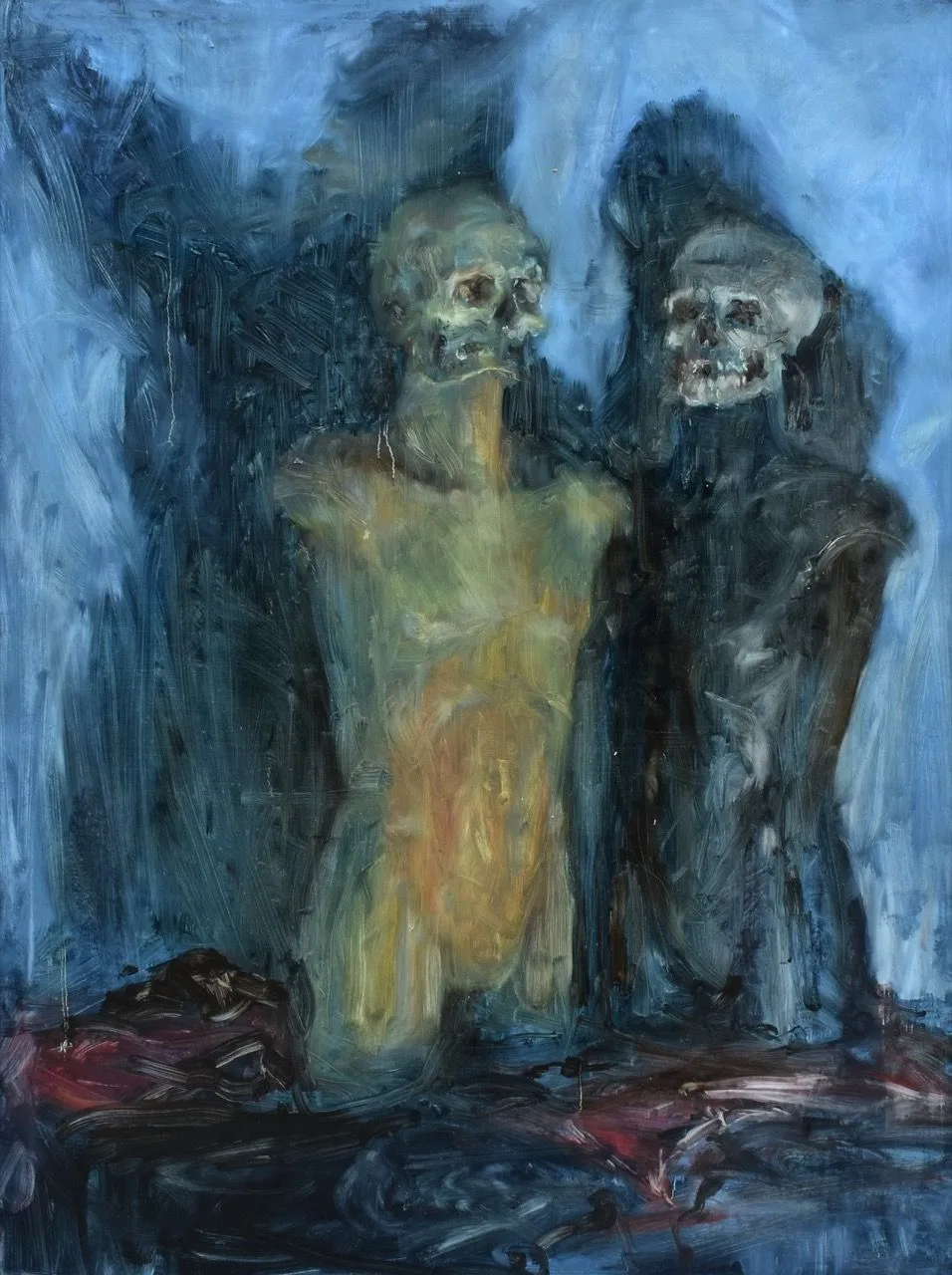 Barevná torza, 2020, 100×127 cm, olej na papíře