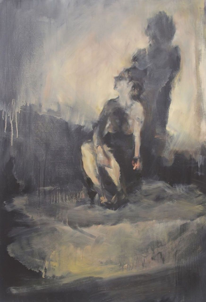 Bez názvu, 2016, 100×130 cm, olej na papíře