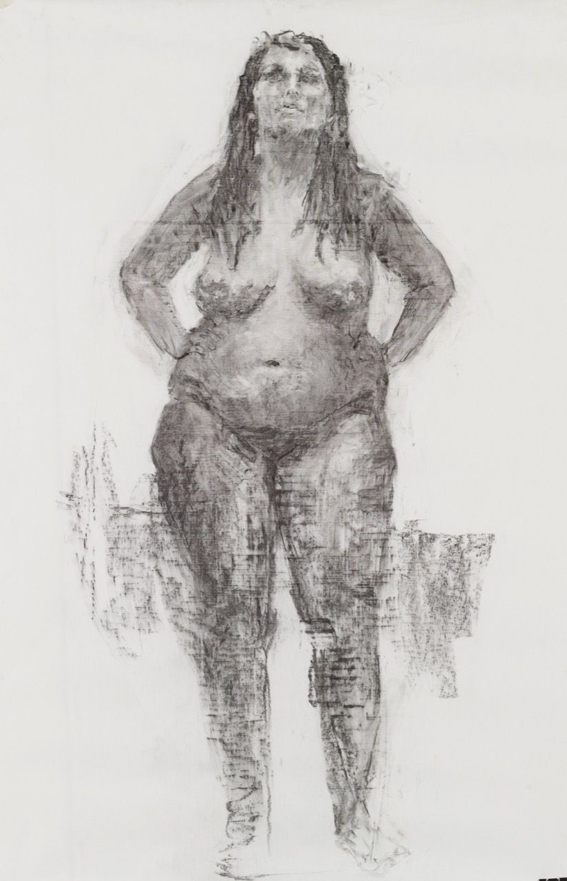 Bez názvu, 2016, 115×140 cm, uhel na papíře