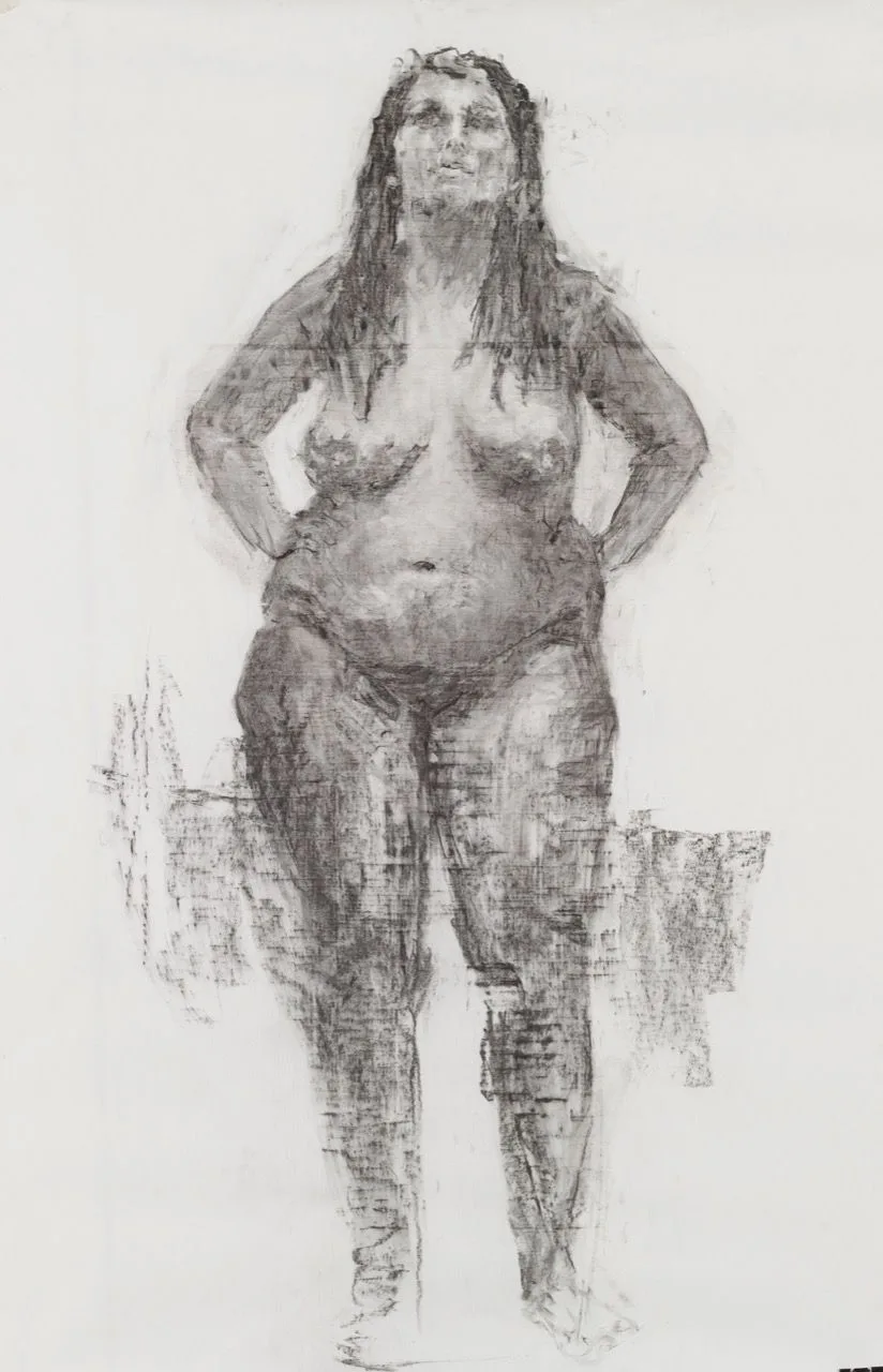 Bez názvu, 2016, 115×140 cm, uhel na papíře