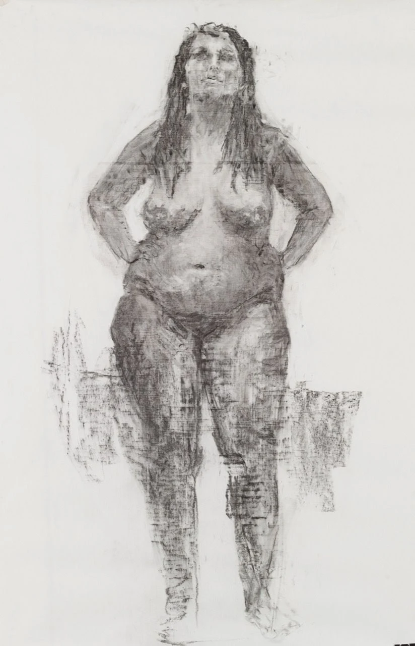 Bez názvu, 2016, 115×140 cm, uhel na papíře