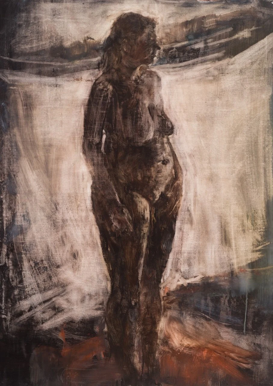 Bez názvu, 2016, 135×160 cm, olej na papíře