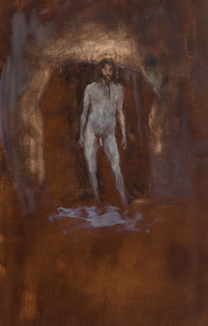 Bez názvu, 2017, 70×100 cm, olej na papíře