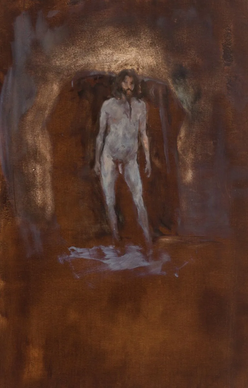 Bez názvu, 2017, 70×100 cm, olej na papíře