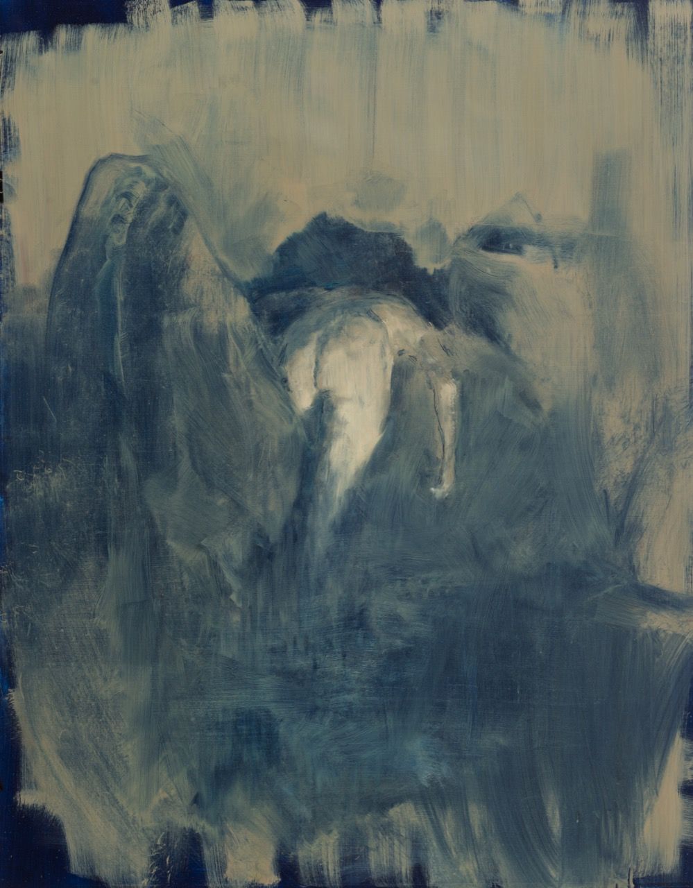 Bez názvu, 2017, 110×130 cm, olej na papíře