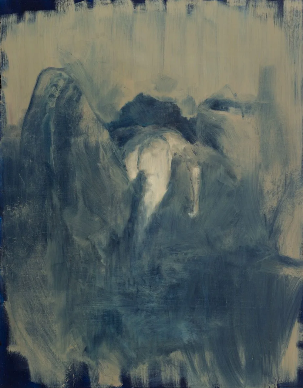 Bez názvu, 2017, 110×130 cm, olej na papíře