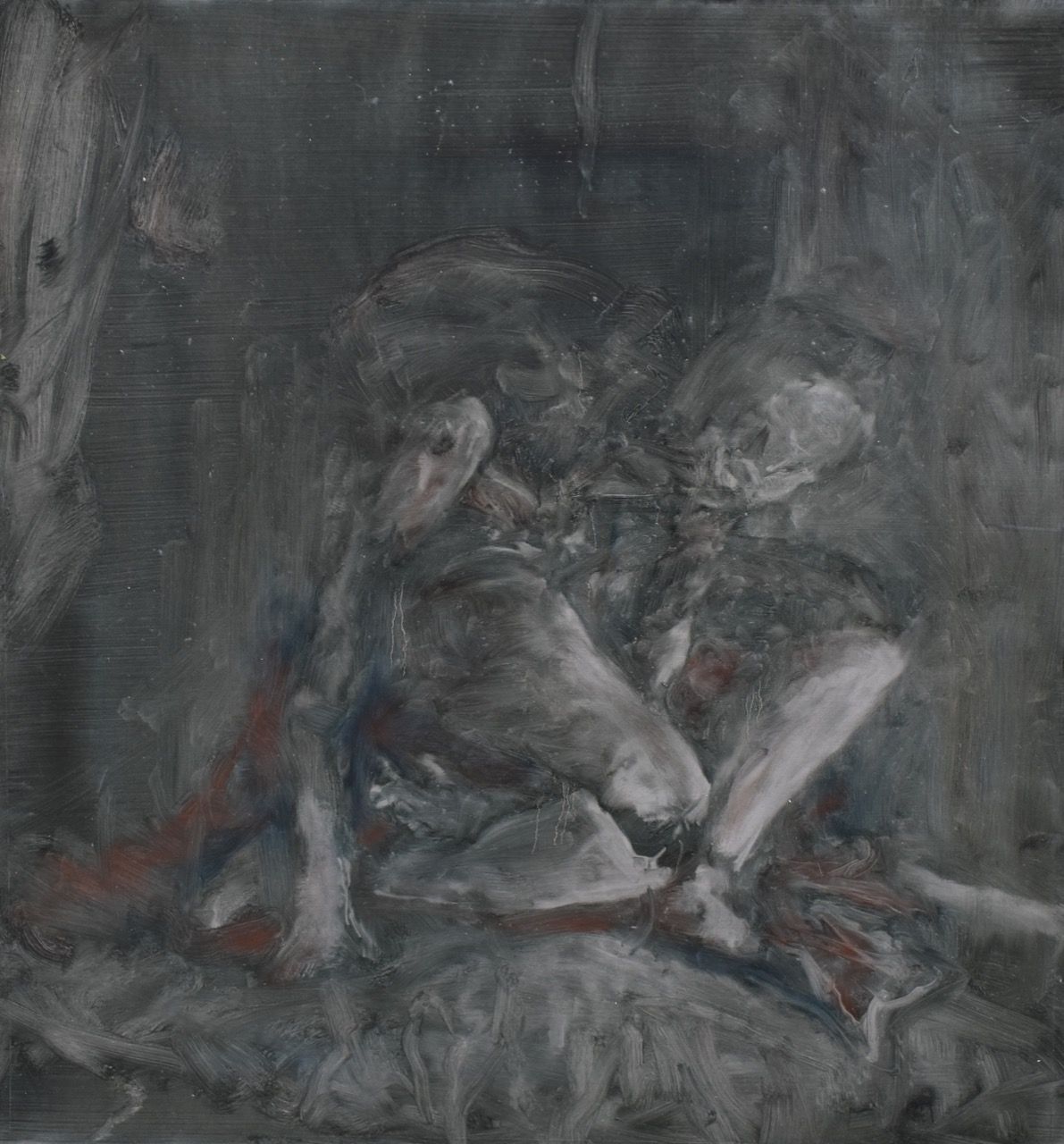 Bez názvu, 2020, 100×126 cm, olej na papíře