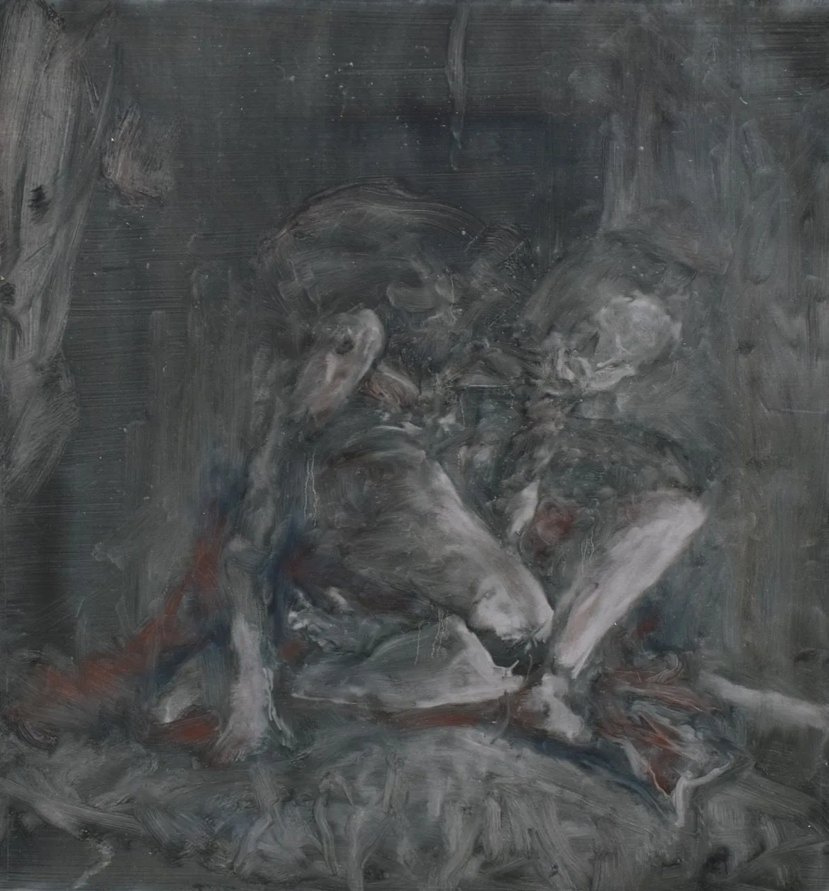 Bez názvu, 2020, 100×126 cm, olej na papíře