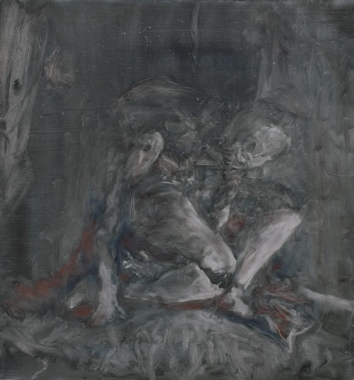 Bez názvu, 2020, 100×126 cm, olej na papíře