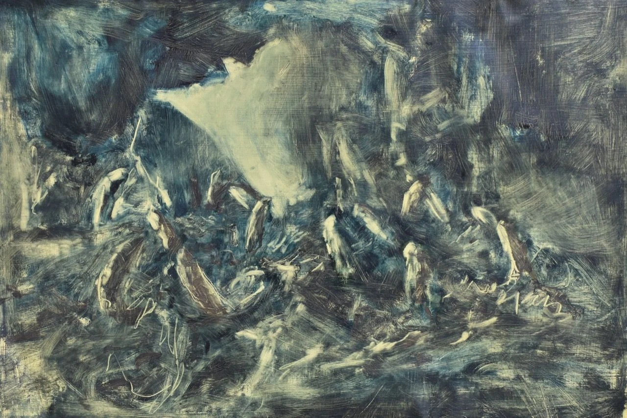 Černý mrak III, 2020, 110×80 cm