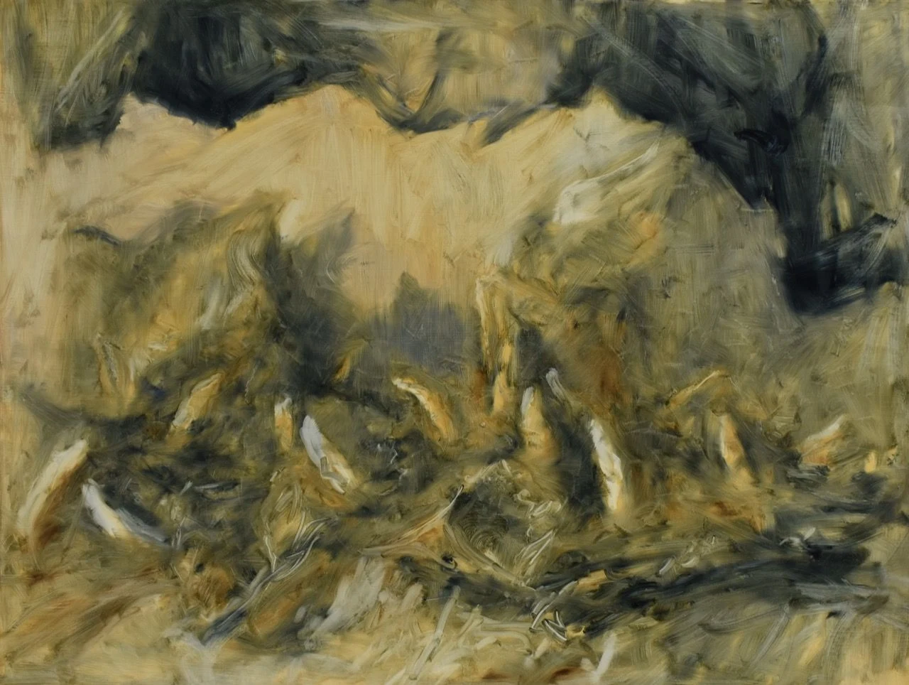 Černý mrak IV, 2020, 130×100 cm