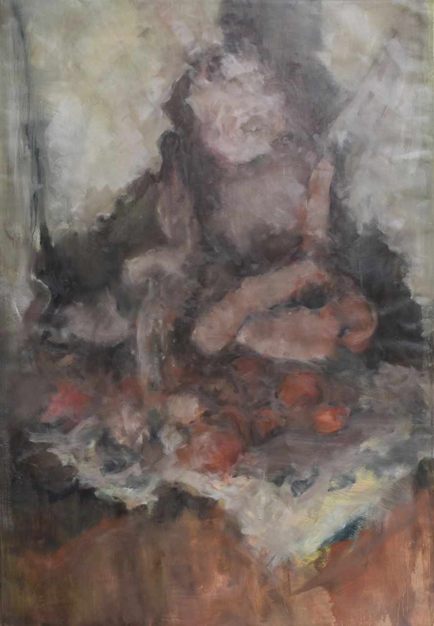 Hráč I, 2018, 81×121 cm
