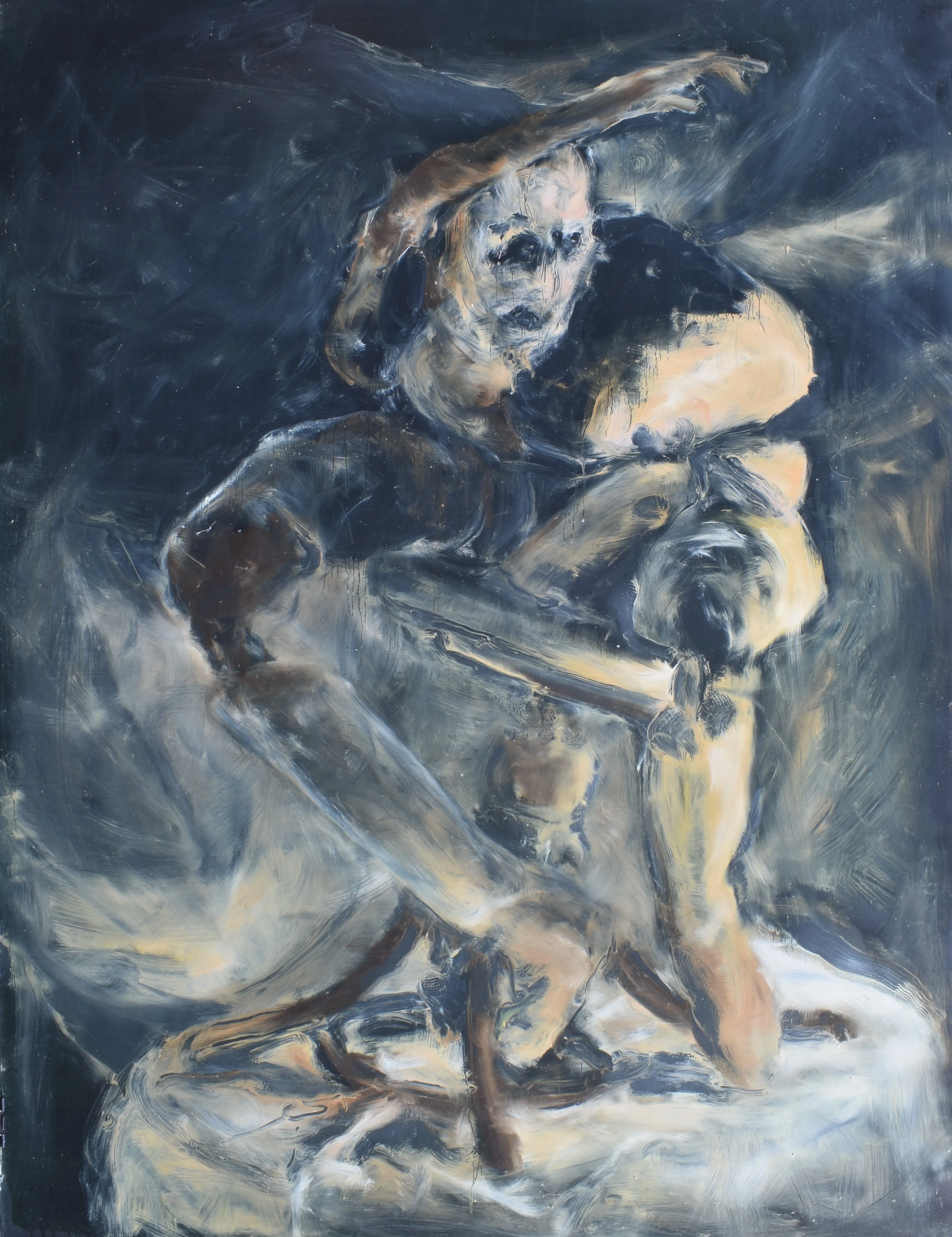 Hudebník, 2024, 96×125 cm