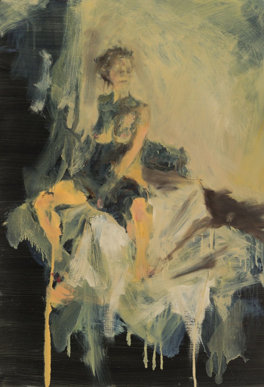 Jízda, 2016, 71×98 cm, olej na papíře