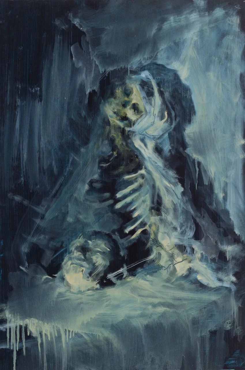 Judita, 2017, 80×110 cm, olej na papíře