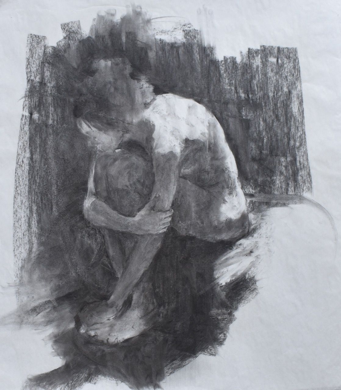 Jůlie, 2018, 95×110 cm, uhel na papíře