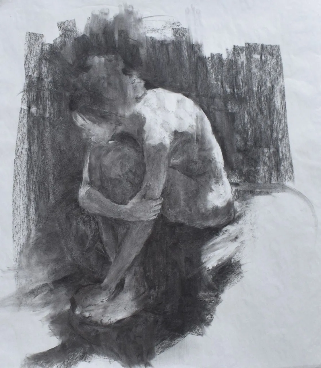 Jůlie, 2018, 95×110 cm, uhel na papíře