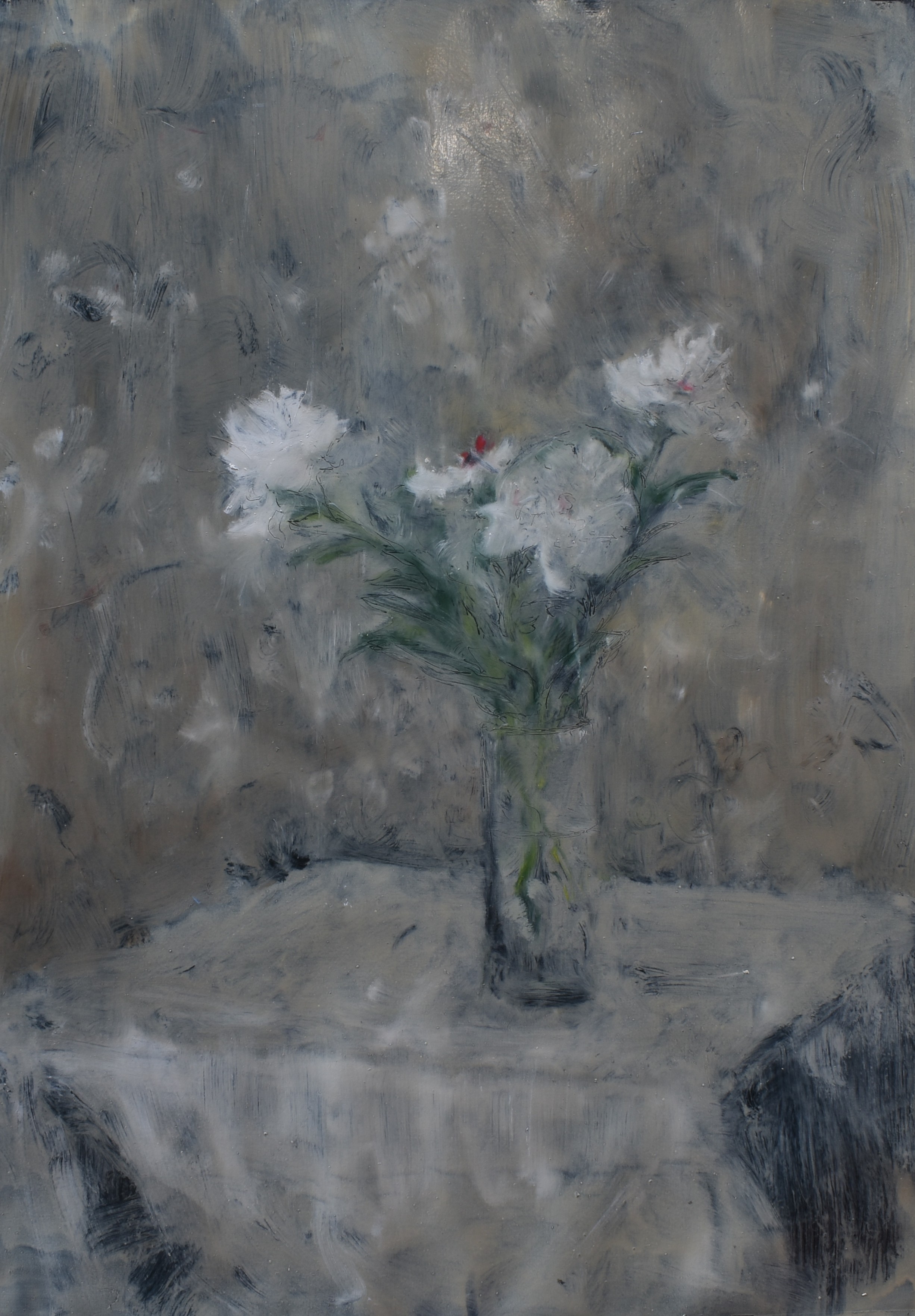 Pivoňky, 2023, 99×70 cm