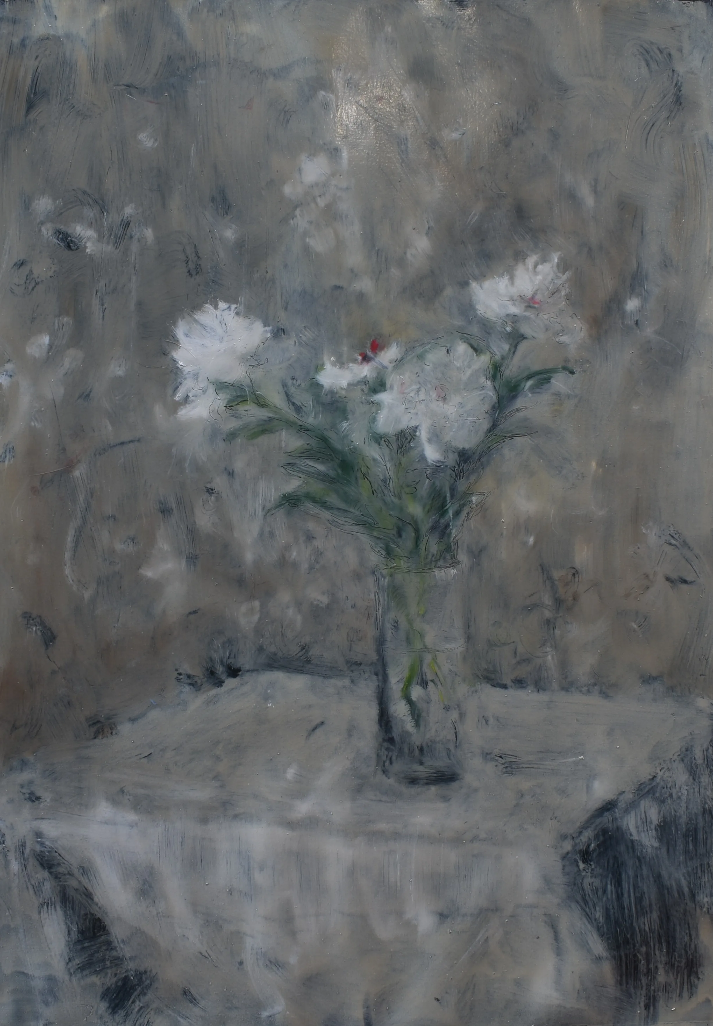 Pivoňky, 2023, 99×70 cm