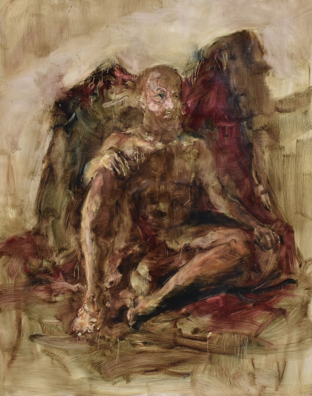 Rudý trůn II, 2018, 120×150 cm