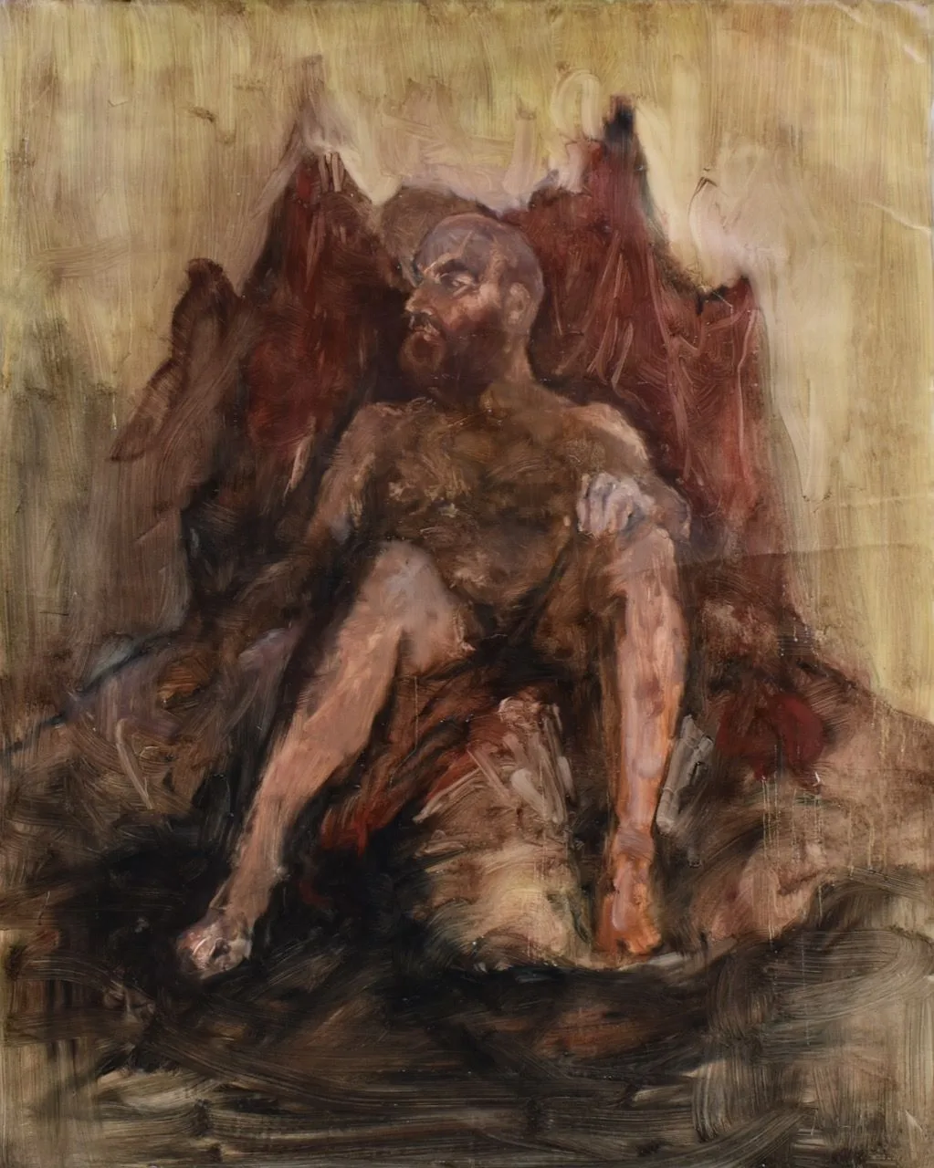 Rudý trůn III, 2018, 123×151 cm