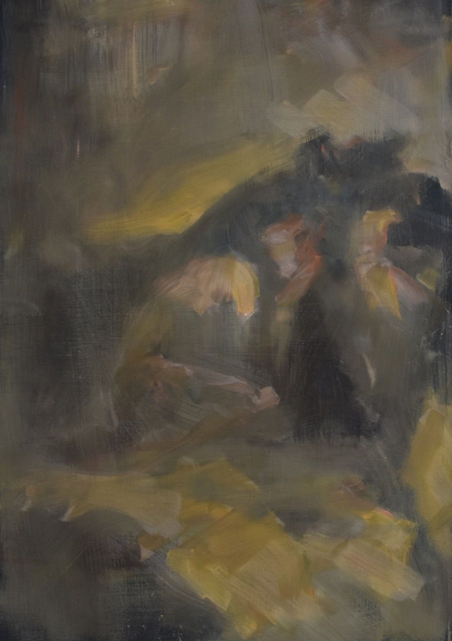 Samota, 2016, 70×98 cm, olej na papíře