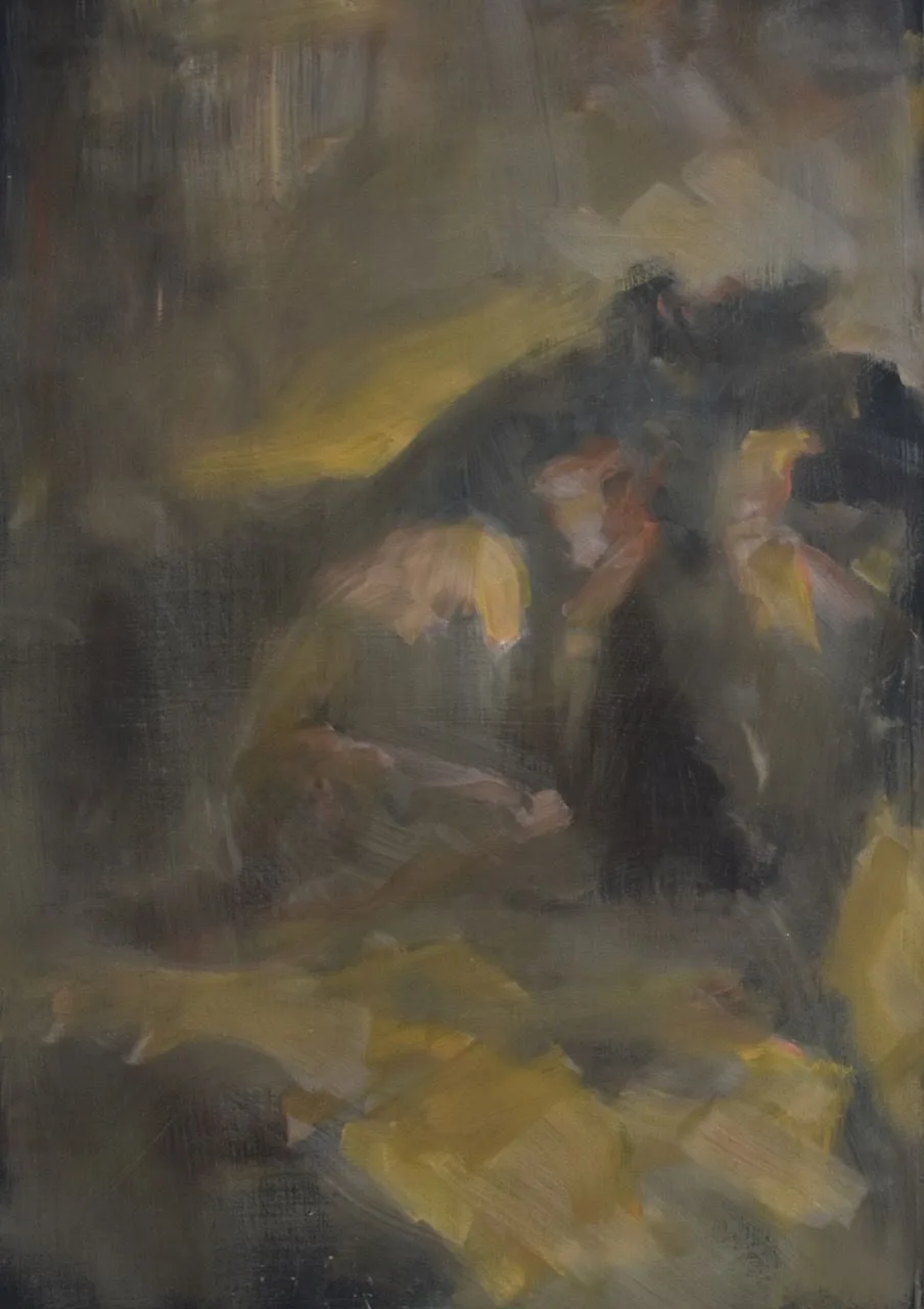 Samota, 2016, 70×98 cm, olej na papíře