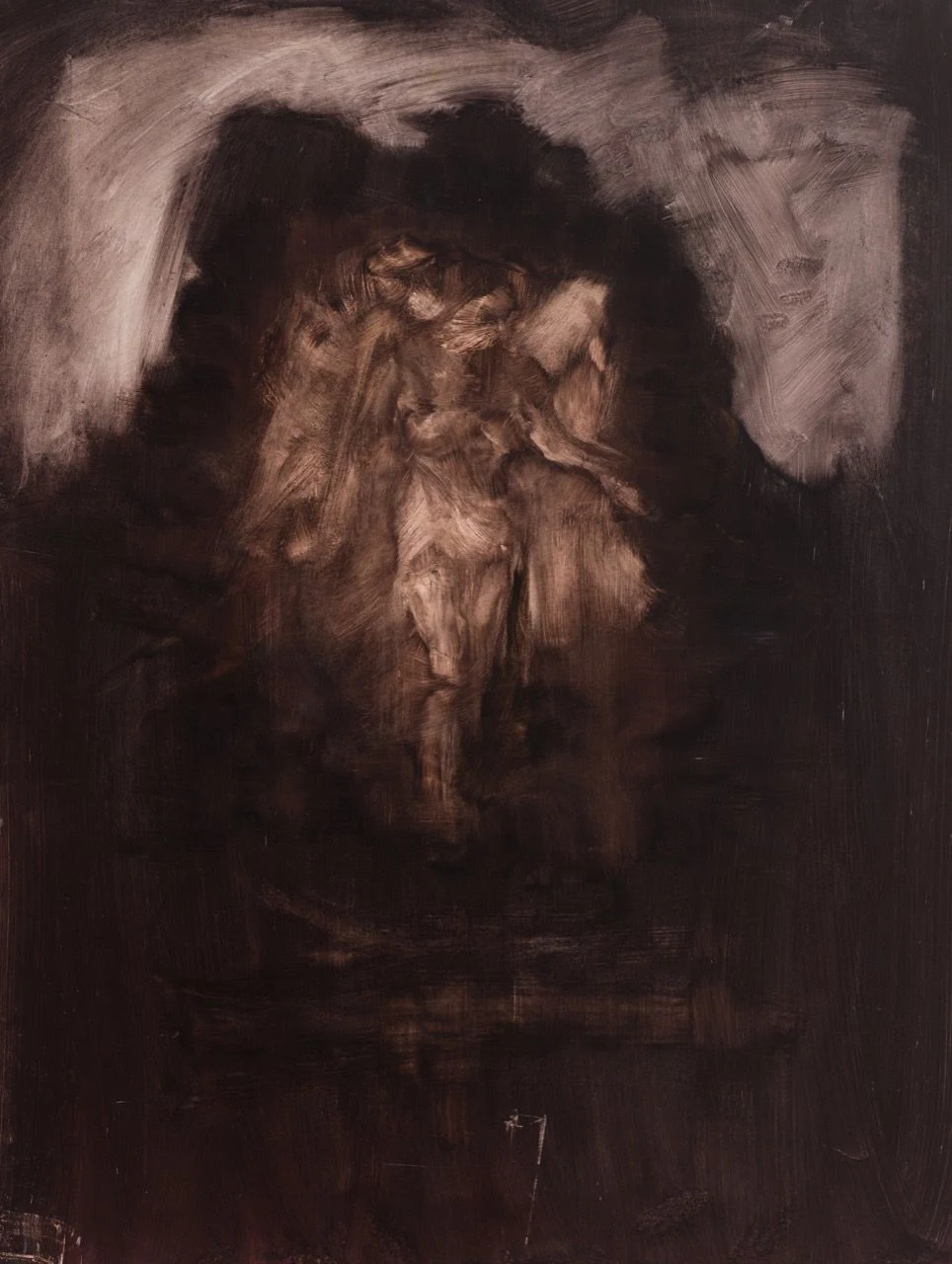 Světlo, 2016, 116×148 cm, olej na papíře