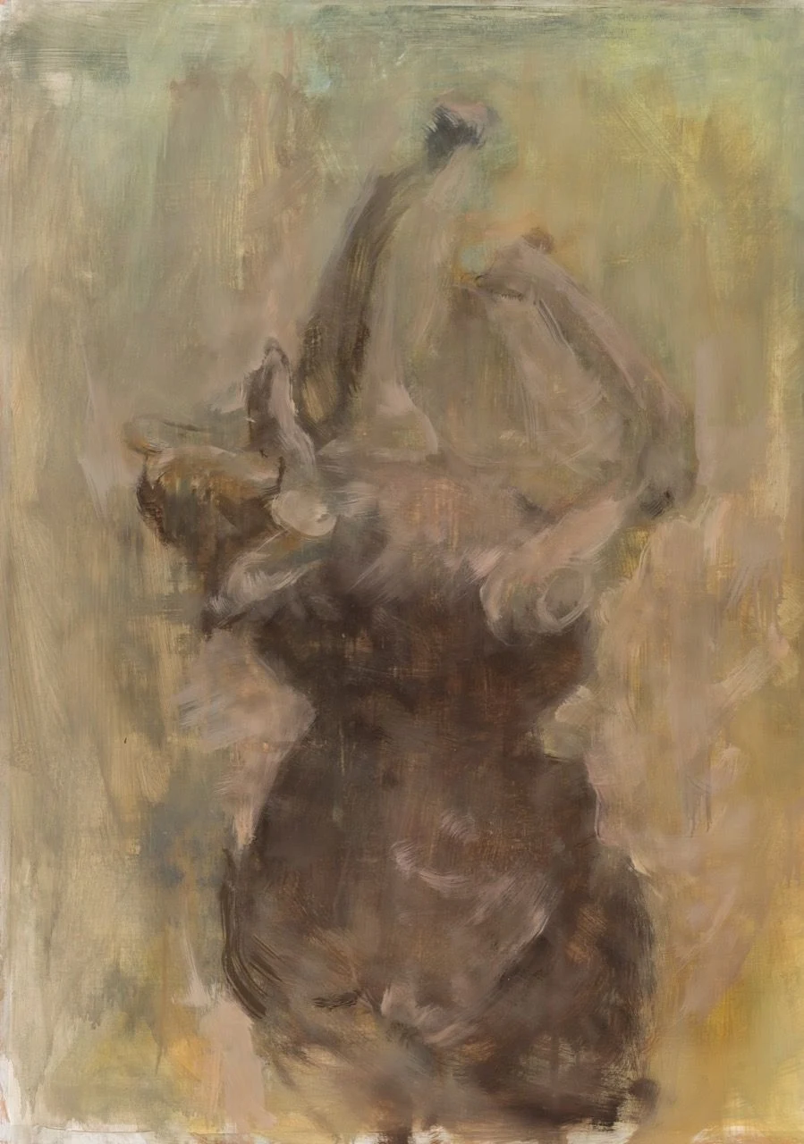 Tanec, 2018, 100×130 cm, olej na papíře