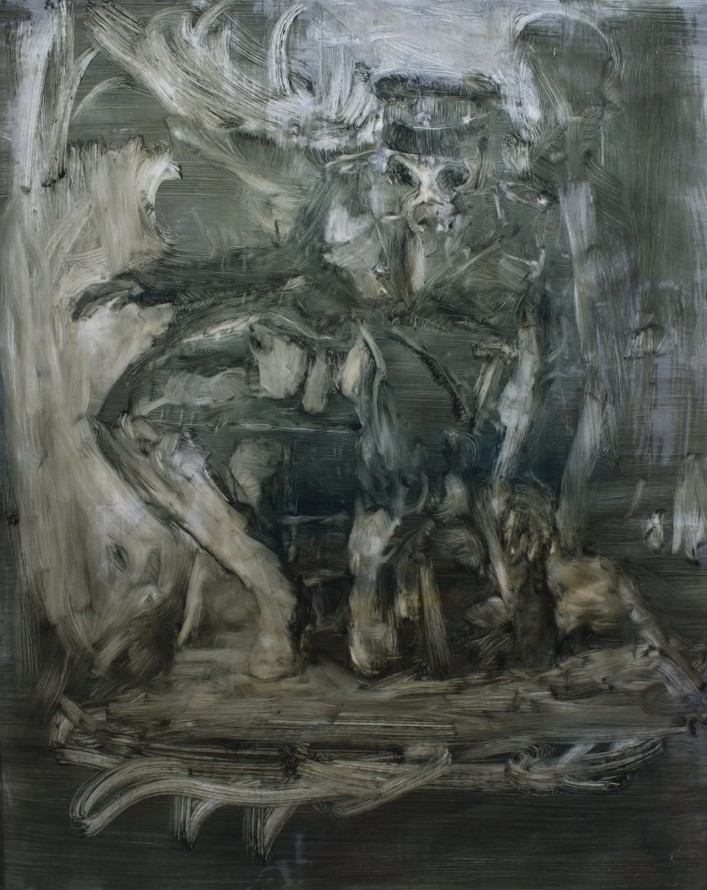 Voják a lahev, 2025, 151×120 cm