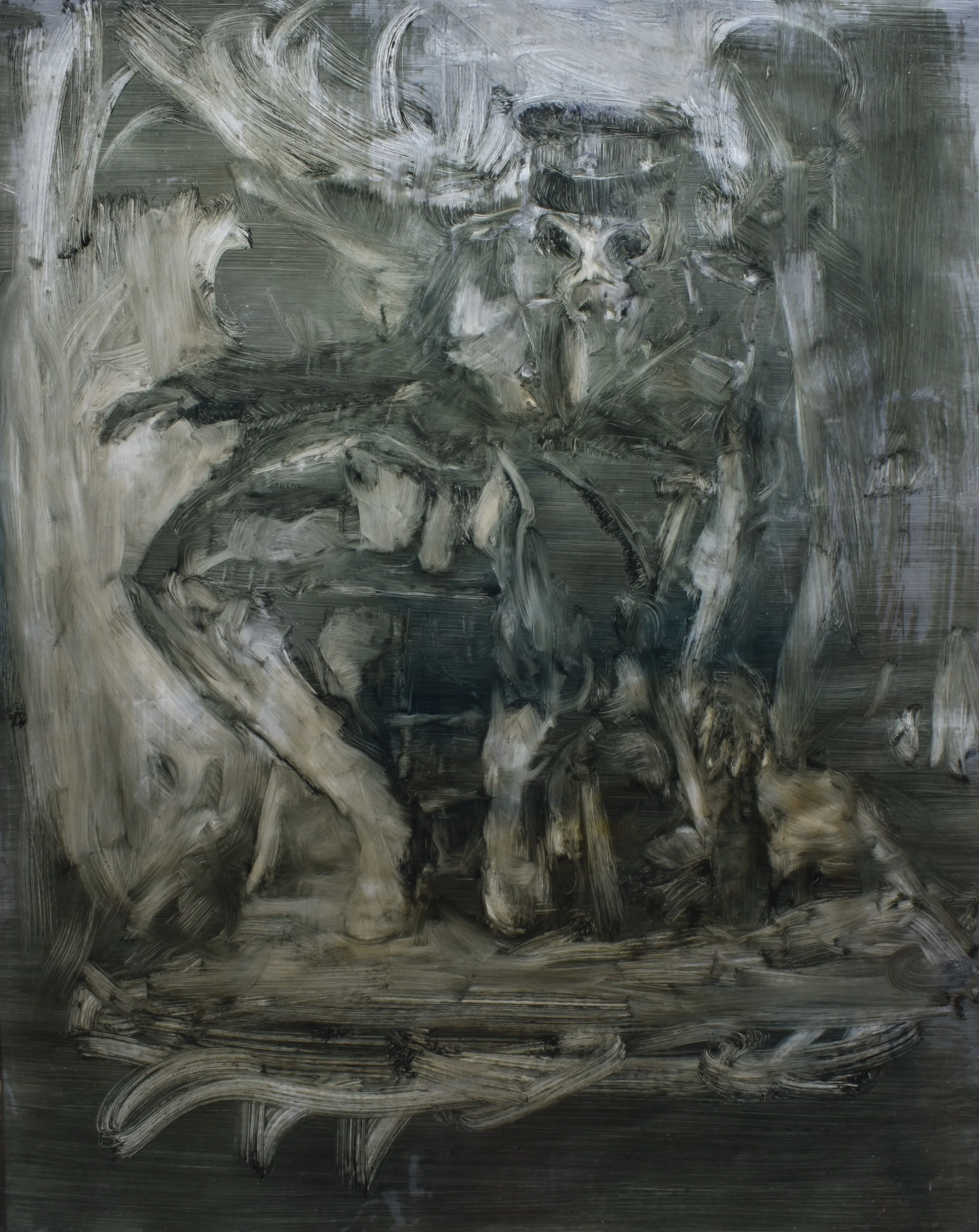 Voják a lahev, 2025, 151×120 cm