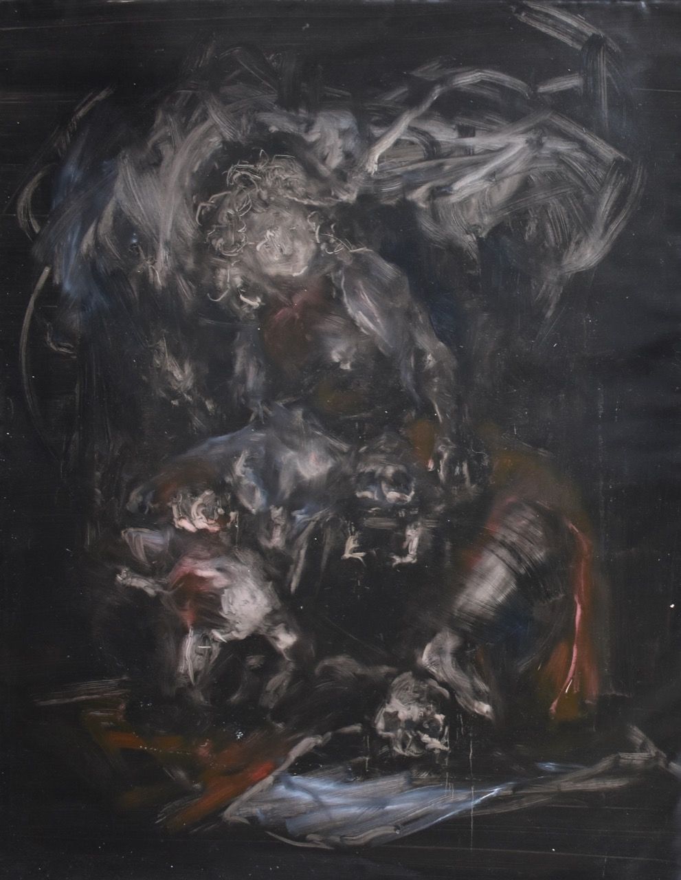 Zlá matka, 2019, 94×150 cm, olej na papíře