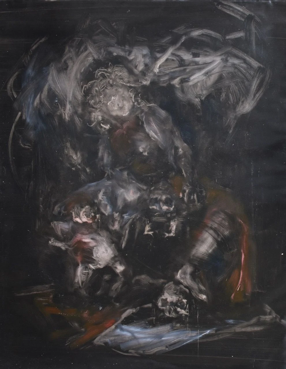 Zlá matka, 2019, 94×150 cm, olej na papíře